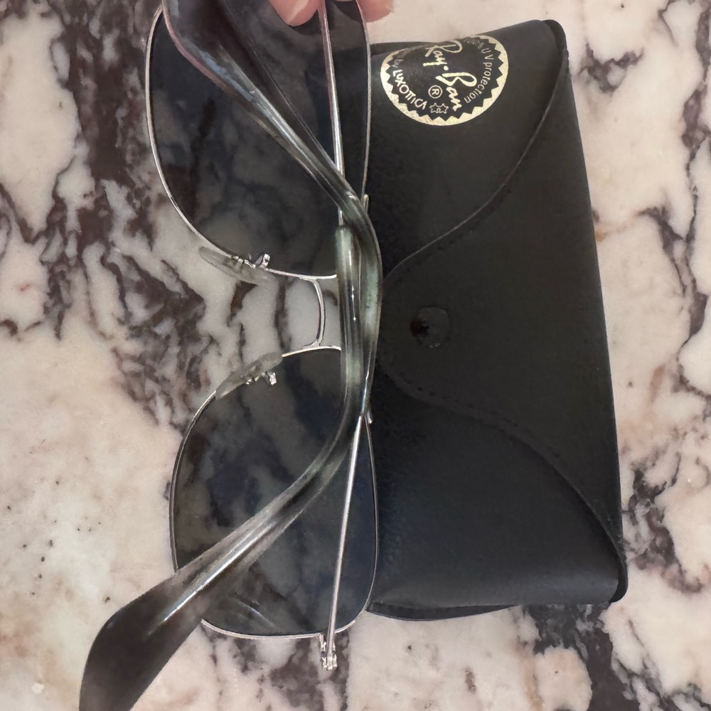 Ray-Ban Aviator Chromance Polarized Sunglasses Silver RB8313 Style w/ Case - Picture 3 of 3